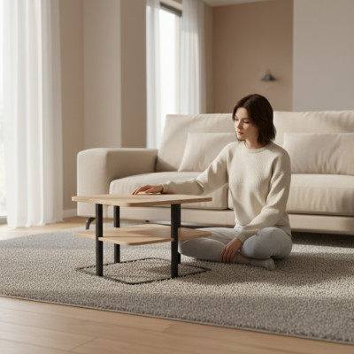 Mesa de centro diseño mesa auxiliar mesa de diseñador mesas de madera refinado rectangular