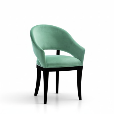 Silla de diseño de lujo con tapizado para oficina, sala de estar, comedor de madera.