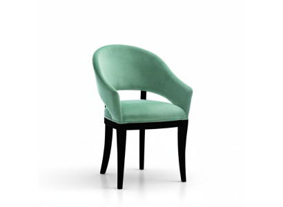 Silla de diseño de lujo con tapizado para oficina, sala de estar, comedor de madera.