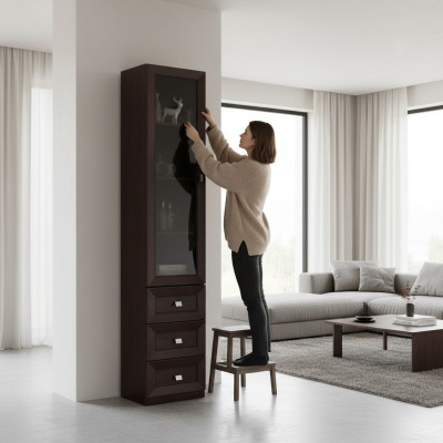 Sistema de oficina decorativo muebles vitrinas archivadores estantes armario de madera clásico.