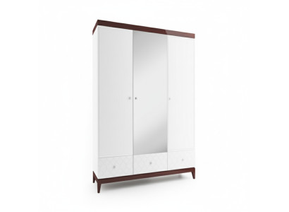 Armario de ropa. Armario de diseñador de madera. Armario de pared de lujo elegante del hotel.