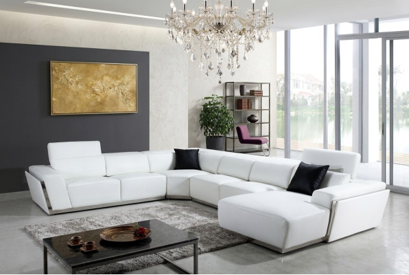 Sofá esquinero multifuncional Relax de cuero Sofá Sala de estar conjunto de asientos.