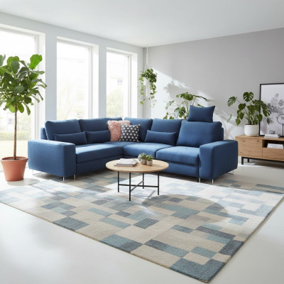 Sofá cama Sofá esquinero Sofá Tapizado Sala de estar Conjunto de asientos Textil Funciones
