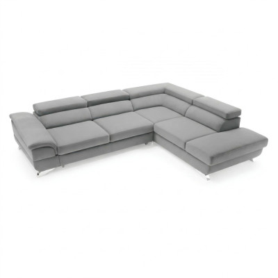 Sofá cama funcional de tela para la sala de estar.