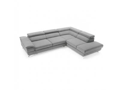 Sofá cama funcional de tela para la sala de estar.