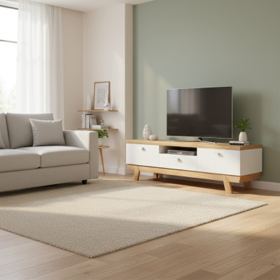 mueble de televisión rtv, armario de tv, armario, mesa de tv de madera moderna Aspen ASRTV