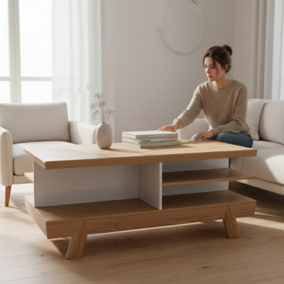 Mueble de TV para el salón, armario, mesa de televisión, armario de madera moderno Aspen AS-S3.