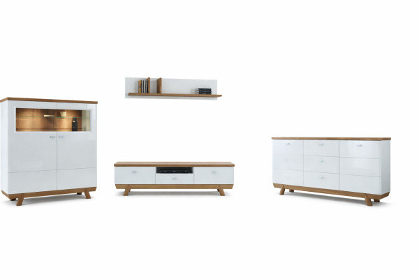 Conjunto de sala de estar Set Mueble de pared Aparador Vitrina Estante Diseño Hotel Muebles Nuevo