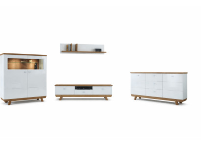 Conjunto de sala de estar Set Mueble de pared Aparador Vitrina Estante Diseño Hotel Muebles Nuevo