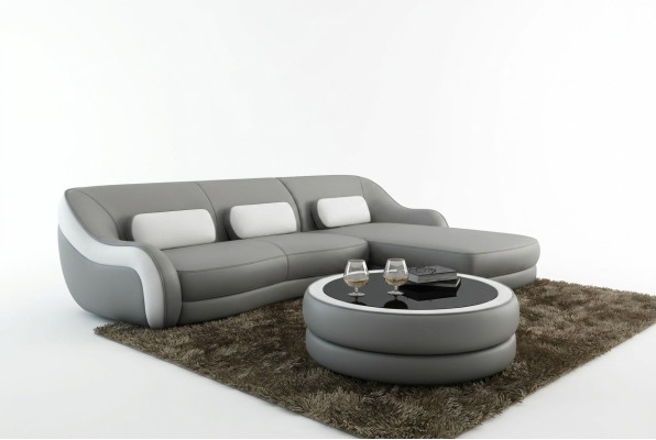 Sofá de cuero de diseño esquinero, sofá de esquina tapizado esquinero, asiento en forma de L, juego de sofás nuevo.