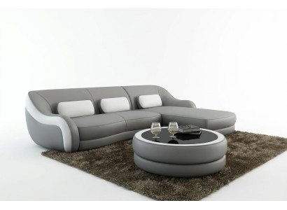Sofá de cuero de diseño esquinero, sofá de esquina tapizado esquinero, asiento en forma de L, juego de sofás nuevo.