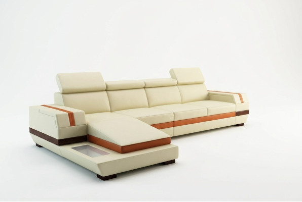 Sofá esquinero de diseño moderno Big de cuero, conjunto de sofás esquineros para la sala de estar.