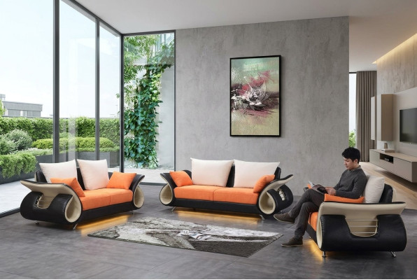 Moderno salón sofá tapizado asiento conjunto completo sofá sofás.
