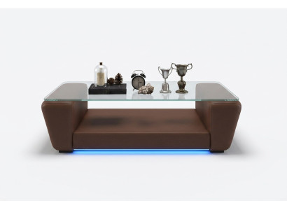 Mesa auxiliar moderna de cristal, mesa de centro para sala de estar, sofá.