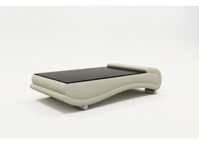 Mesa de centro Mesa de diseño acolchado Mesa de cristal Mesa auxiliar Sofá de cuero Sofá Mesas