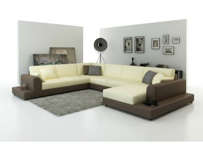 Conjunto de muebles de salón sala de estar sofá de esquina de cuero sofá sofá tapizado asiento