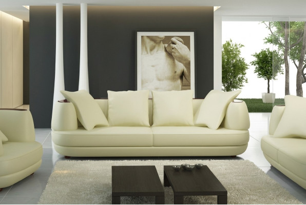 Muebles de diseño sofá Coch 3 plazas Sofás tapizados Decoración de sala de estar Sofás