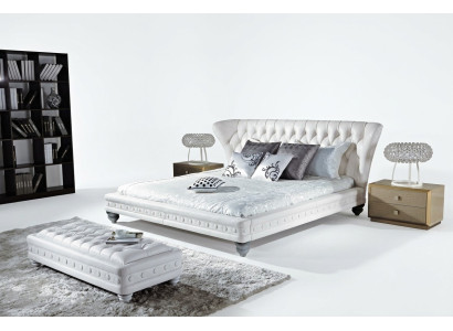 Diseñador cama doble cama camas cuero Chesterfield Hotel Lujo Dormitorio
