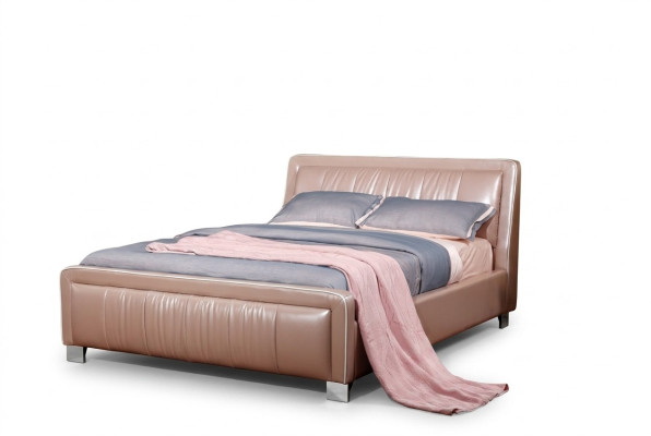 Cama doble de diseñador dormitorio camas habitación cuero hotel lujo tapicería
