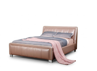 Cama doble de diseñador dormitorio camas habitación cuero hotel lujo tapicería