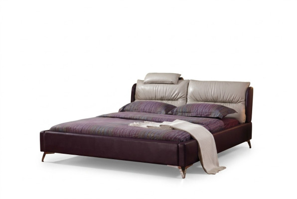 Cama de diseño de lujo moderna XXL, estilo decoración hotelera, doble, cuero, 140 160.