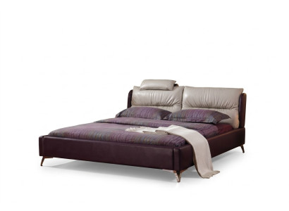 Cama de diseño de lujo moderna XXL, estilo decoración hotelera, doble, cuero, 140 160.