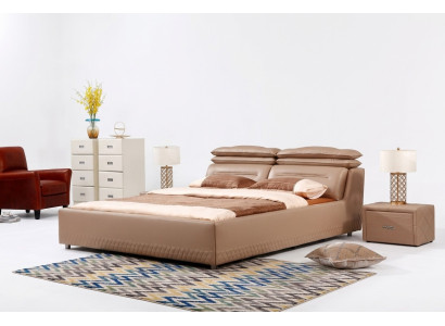 Cama de diseño moderno XXL estilo cama de hotel de lujo doble cuero 140 160.
