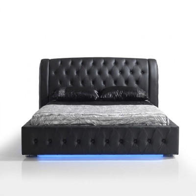Moderno hotel diseño cama XXL camas lujo doble piel Chesterfield