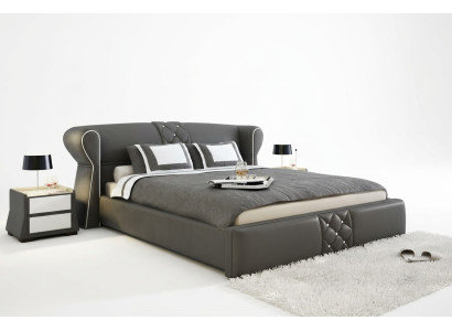 Cuero acolchado cama camas hotel clásico doble diseño matrimonial dormitorio nuevo. 