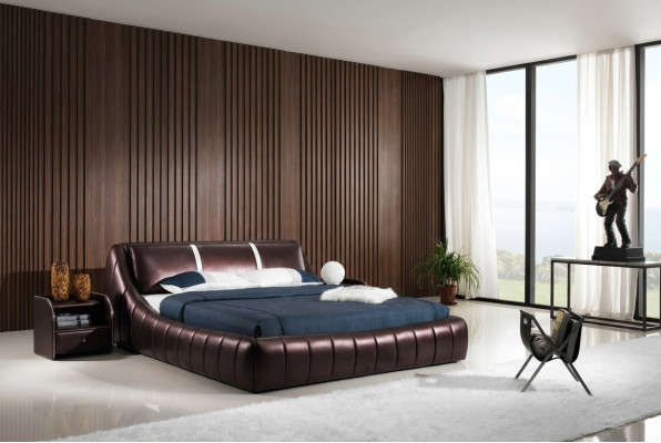 Cama de diseño moderno de hotel, camas XXL, estilo de lujo, doble de cuero, 140 160 180x200 cm.