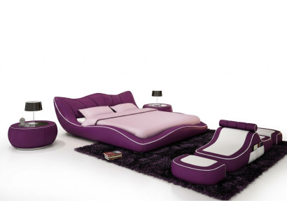 Diseño moderno cama XXL camas decorativas estilo de lujo doble hotel cuero.