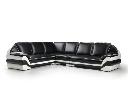 Sofá de cuero sofá sofá de esquina en forma de L diseño de sofá moderno clásico