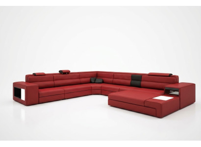 Sofá de esquina acolchado de diseño U Form XXL.