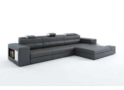Diseño XXL Big Esquina Acolchada Sofá Esquinero Forma de L Sofá de Cuero Conjunto de Sofás