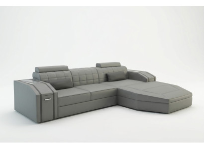 Diseño de sofá esquinero acolchado de cuero sofás conjunto de sofás de salón XXL