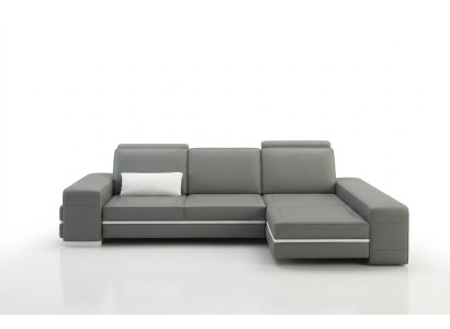Sofá de cuero Sofá conjunto de sala en forma de L Diseño Sofá moderno Esquina Decoración Sofás