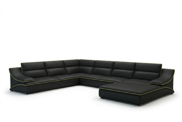 Diseño XXL Sofá de esquina grande, acolchado, sofá de esquina de cuero sofás conjunto