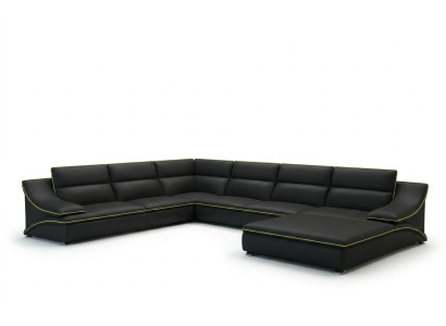 Diseño XXL Sofá de esquina grande, acolchado, sofá de esquina de cuero sofás conjunto