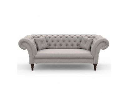Sofá de diseño Chesterfield tapizado en cuero y tela Sofá Sofás Asientos de 3 plazas Nuevo