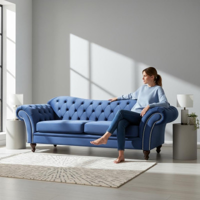 Sofá Chesterfield SHEFFIELD de 3 plazas con función de cama Sofás Sofás Nuevos