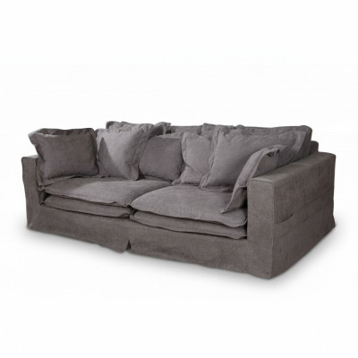 Sofá esquinero acolchado XXL moderno Couchen Polster Sofá grande Sofás de tela 240 cm Nuevos