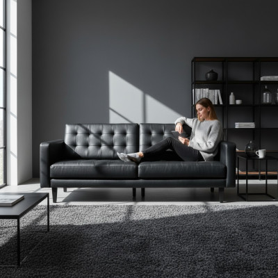 Sofá Chesterfield de 3 plazas Tirana Sofá Sofás Sofá Diseño Sala de estar Nuevo