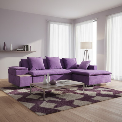 Diseño sofá esquinero sofá en L con función de cama sofá tapizado asiento rinconera sofás textil nuevo.