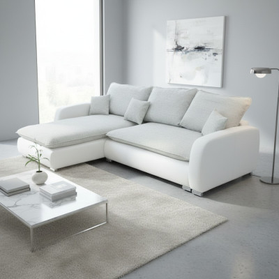Diseño sofá en esquina tela sofá funciones de cama acolchado asiento esquina sofás sofá cama