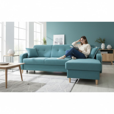 Diseño de sofá esquinero Sofá Sina con función cama Sofá tapizado Rinconera Sofás Sofá cama