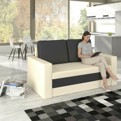 Sofá de diseño Wave de 3 plazas con función de cama, sofá acolchado, sofás cama.