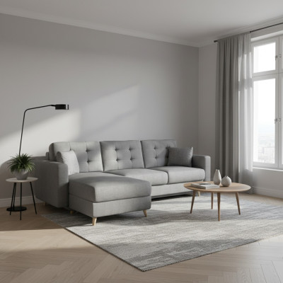 Sofá cama Sofá tapizado Funcional Sofá Salón Sofá esquinero con función de texto asiento
