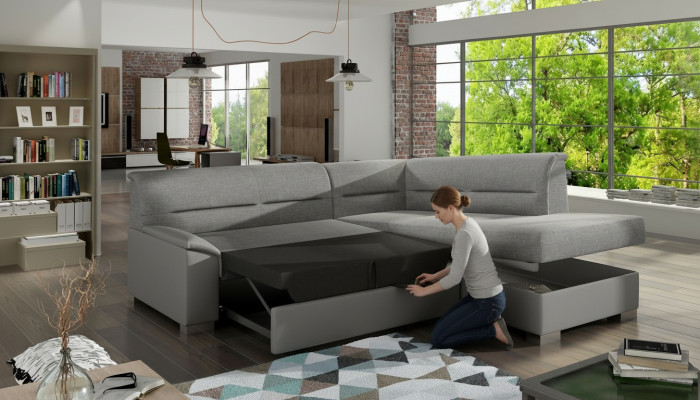 Sofá cama Sofá Tapizado Sala de estar Textil Sofá esquinero Sofá Conjunto de asientos Sofás