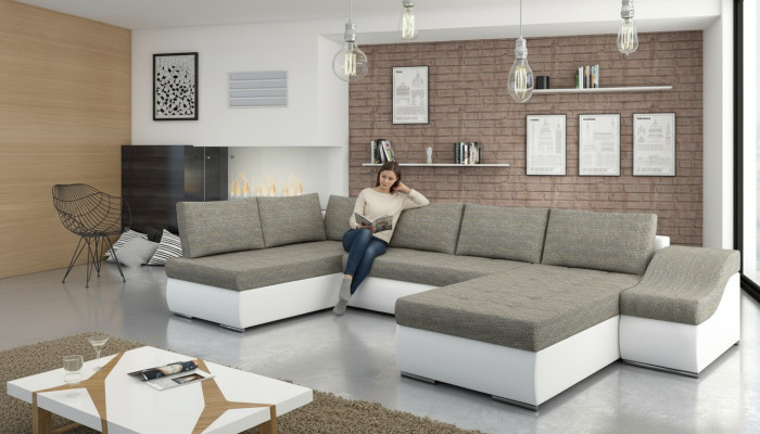Sofá esquinero moderno con función de cama, sofá, sofá cama, conjunto de esquina acolchado, sofá rinconero, salón.