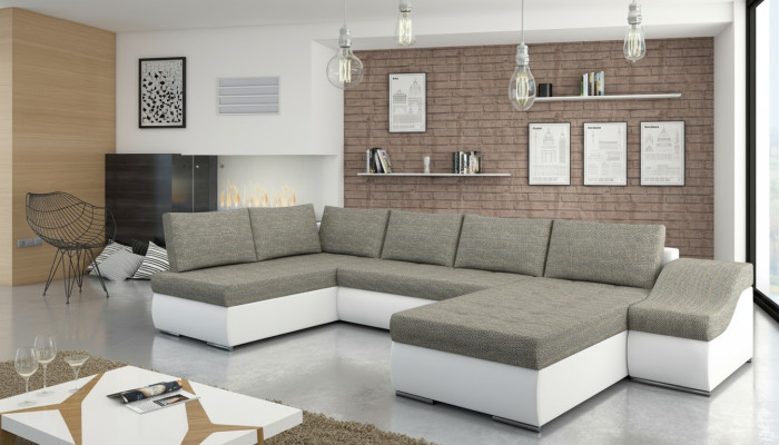 Sofá esquinero moderno con función de cama, sofá, sofá cama, conjunto de esquina acolchado, sofá rinconero, salón.